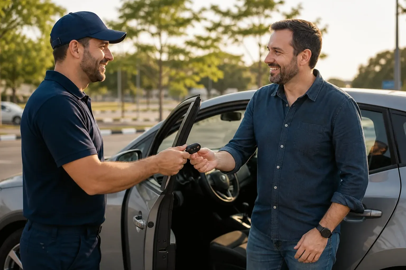 Chaveiro abrindo um carro em Teófilo Otoni.
