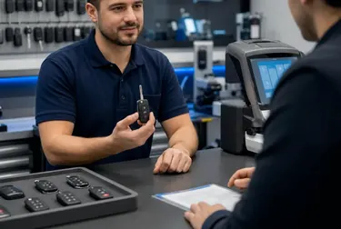 Chaveiro criando uma chave codificada em Teófilo Otoni.
